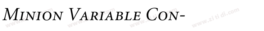 Minion Variable Con字体转换